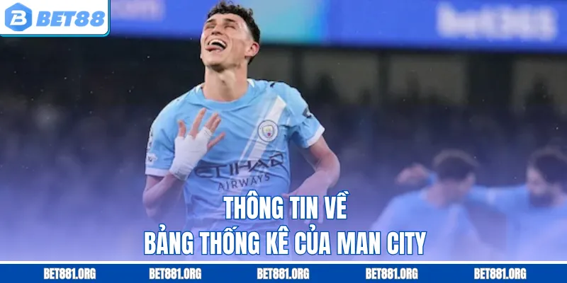 Thông tin về bảng thống kê của Man City